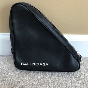 Balenciaga triangle clutch